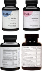 Beli Bundle para Parejas - Multivitamínico Prenatal de Preconcepción para Fertilidad, Apoyo a la Salud y Cantidad de Espermatozoides para Hombres, Apoya la Calidad del Óvulo y la Fertilidad para Mujeres, 150 Cápsulas 30 Días de Suministro