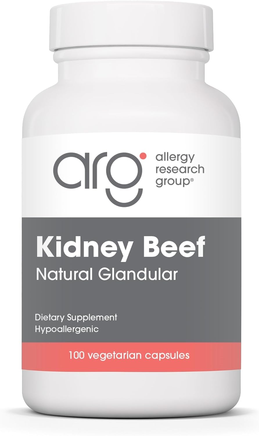 ARG Kidney Beef - Bovine Kidney Extract Supplement - 100 Vegan Capsules