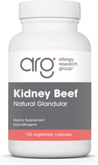 ARG Kidney Beef - Bovine Kidney Extract Supplement - 100 Vegan Capsules
