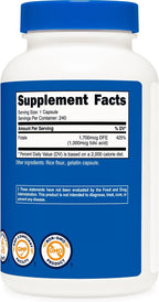 Nutricost Folic Acid (Vitamin B9) 1000 mcg, 240 Capsules