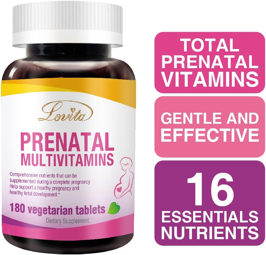 LOVITA Prenatal Multivitamins - 180 Comprimidos Vegetarianos
