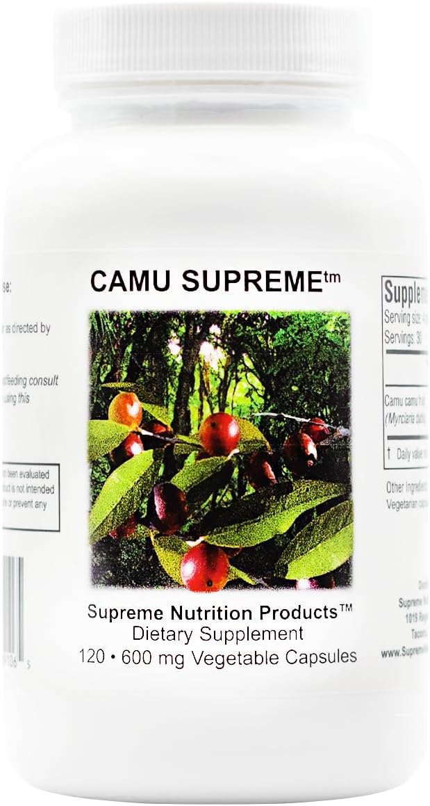 Supreme Nutrition Camu Supreme, 120 cápsulas vegetales de fruta de Camu Camu puro