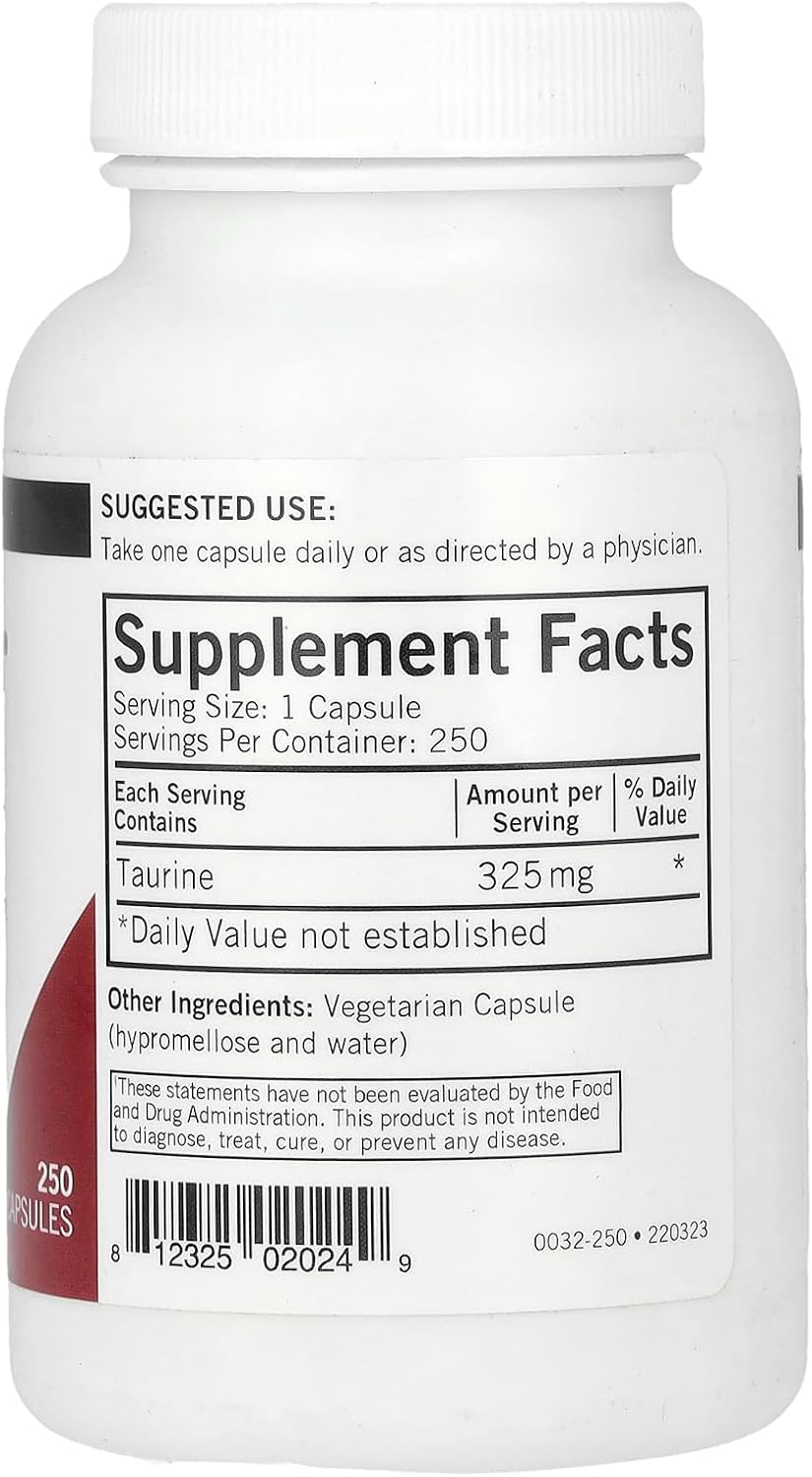 Kirkman L-Taurina 325 mg Cápsulas, 250 unidades