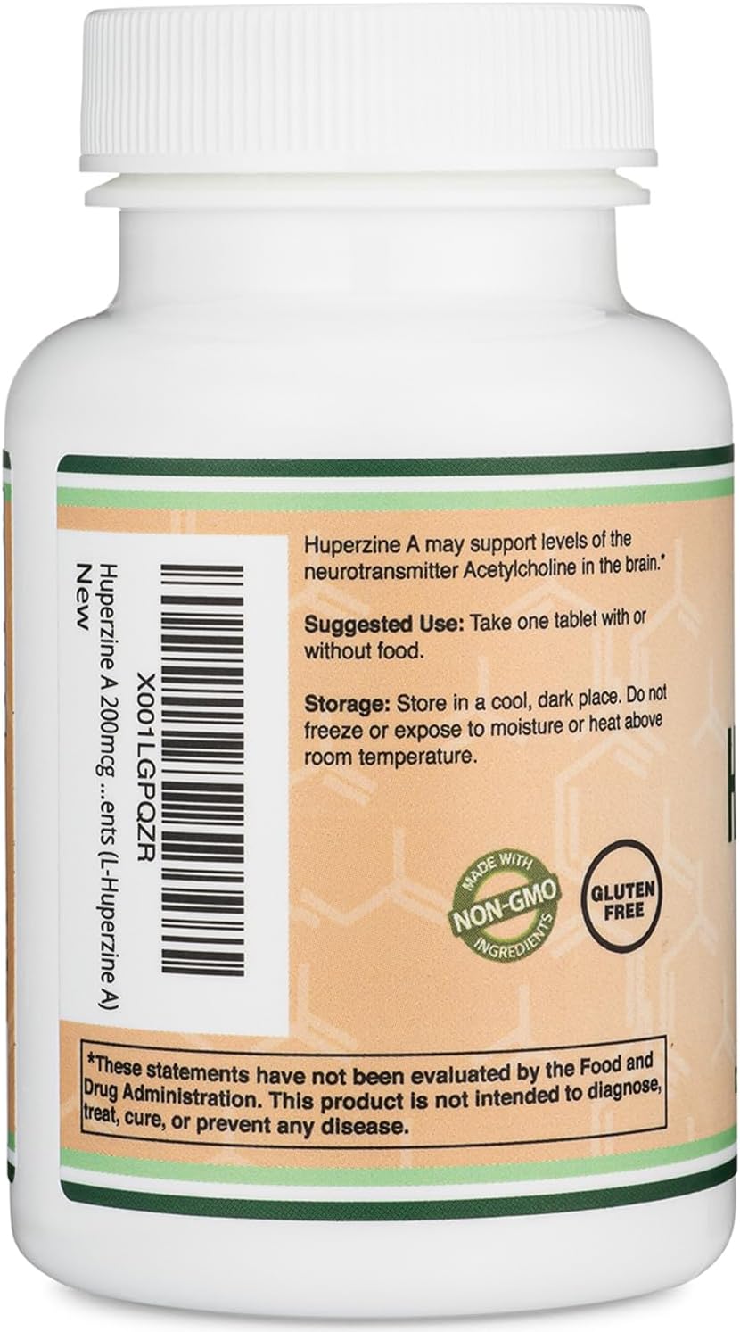 Huperzina A 200 mcg, 120 Comprimidos - Suplemento Cognitivo
