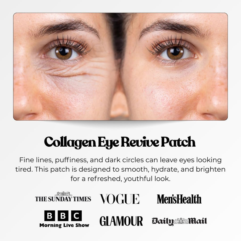 The Patch Collection® – Glow Up Under Eye Collagen Patch | Retinol, Ácido Hialurónico, Nano Gold, Colágeno, Vitamina C (Pack de 3)