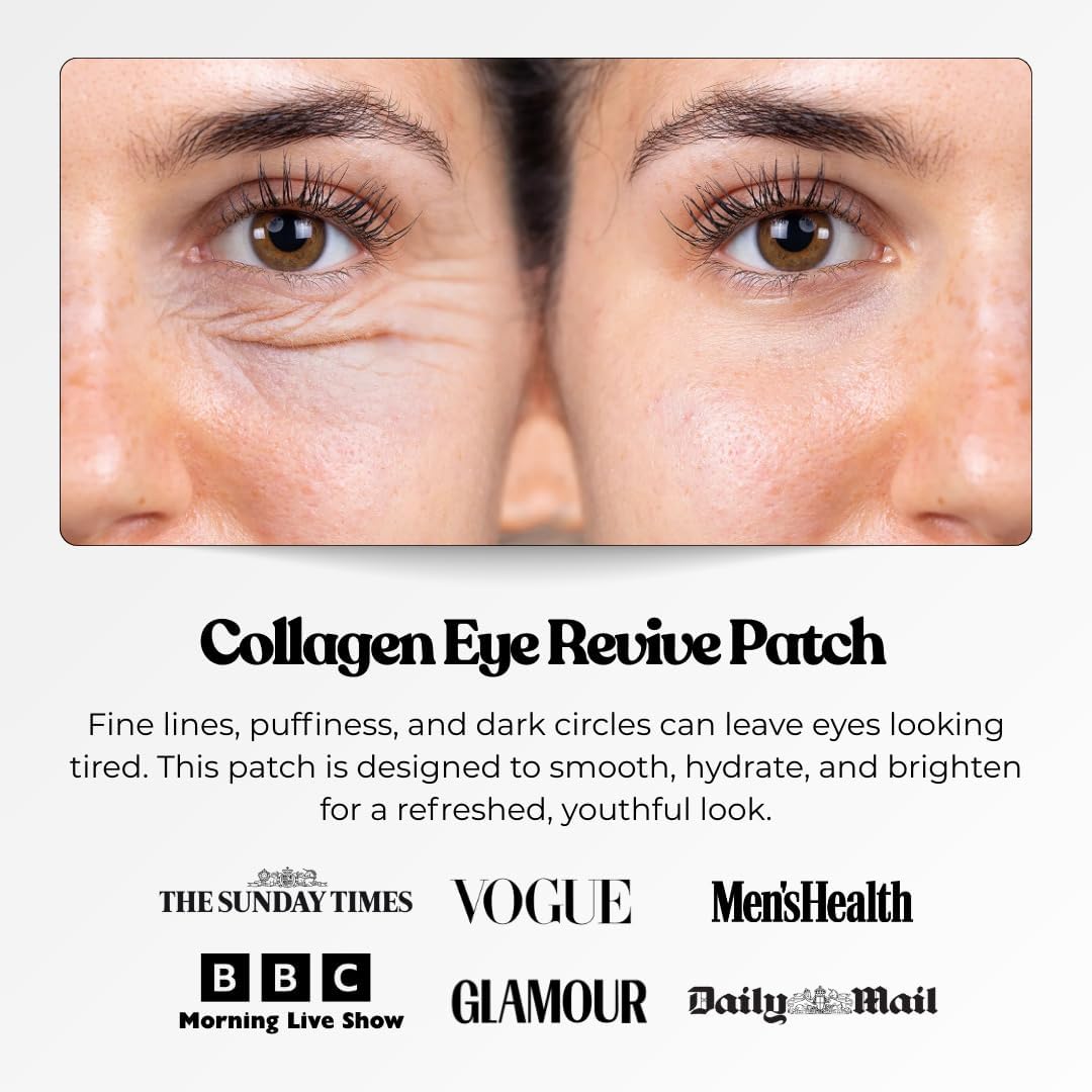 The Patch Collection® – Glow Up Under Eye Collagen Patch | Retinol, Ácido Hialurónico, Nano Gold, Colágeno, Vitamina C (Pack de 3)