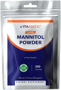 Vitamatic Polvo de Manitol - Edulcorante Natural, Sin Gluten, 1000 mg por Ración, 500 Raciones, 500 g