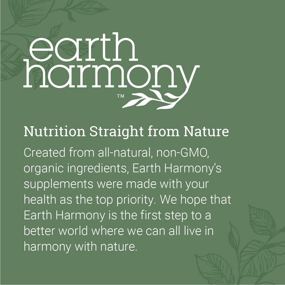 Earth Harmony Naturals Vitamina D3 Vegana 5000 IU - 120 Cápsulas