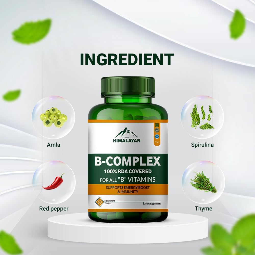 Complexo de Vitaminas B a Base de Plantas con B12 Metilada 1000 mcg - 60 Comprimidos Sublinguales