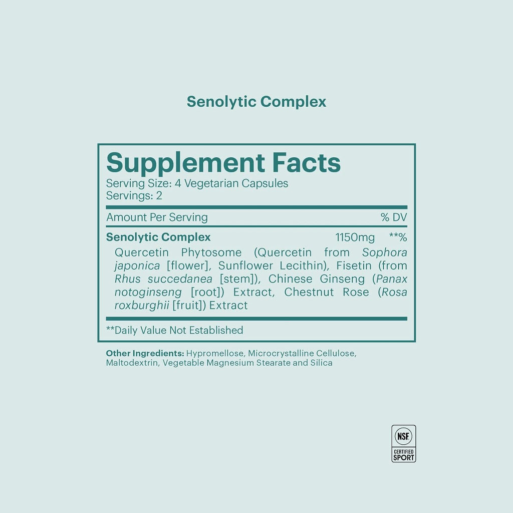 ELYSIUM Format Complejo de Apoyo Inmunitario - con Vitamina C, Zinc, Selenio y Complejo Senolítico Intermitente - 60 Cápsulas