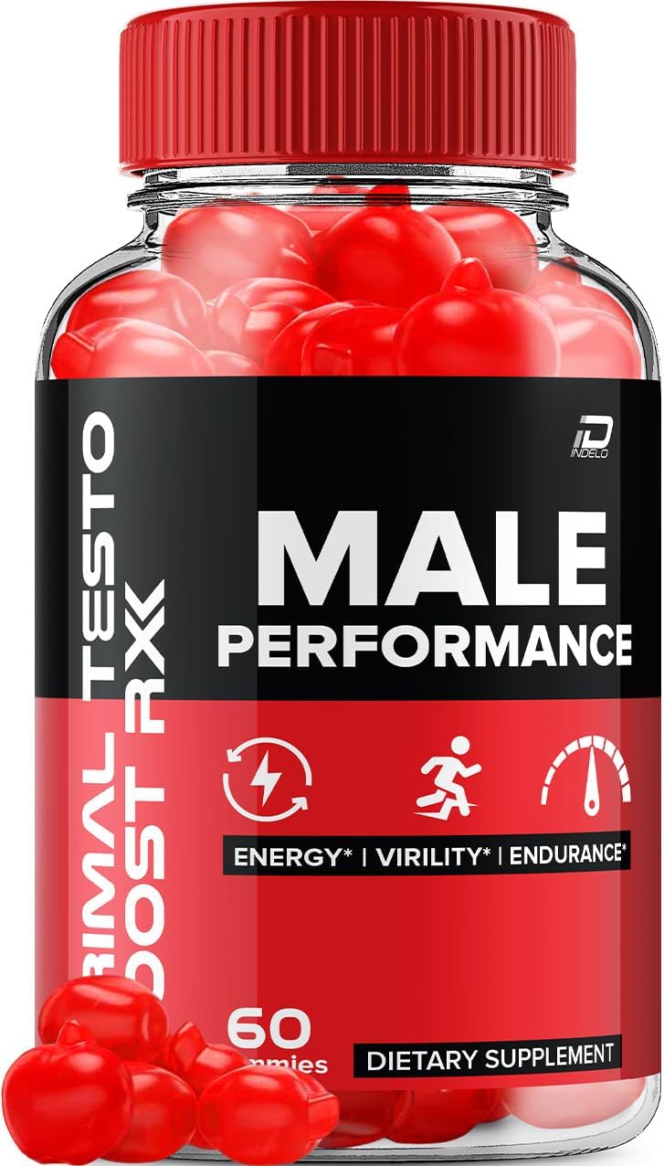 Primal Testo Boost RX ACV Gummies for Men – PrimalTesto Boost RX Male ACV Gummies All-Natural Supplement, Primal TestoBoost RX Gummies Reviews (1 Pack - 60 Gummies)