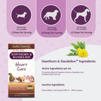 Amber NaturalZ Suplemento Herbal de Espino Blanco y Diente de León para Mascotas | Apoya la Salud Cardíaca y Circulación | 118 ml
