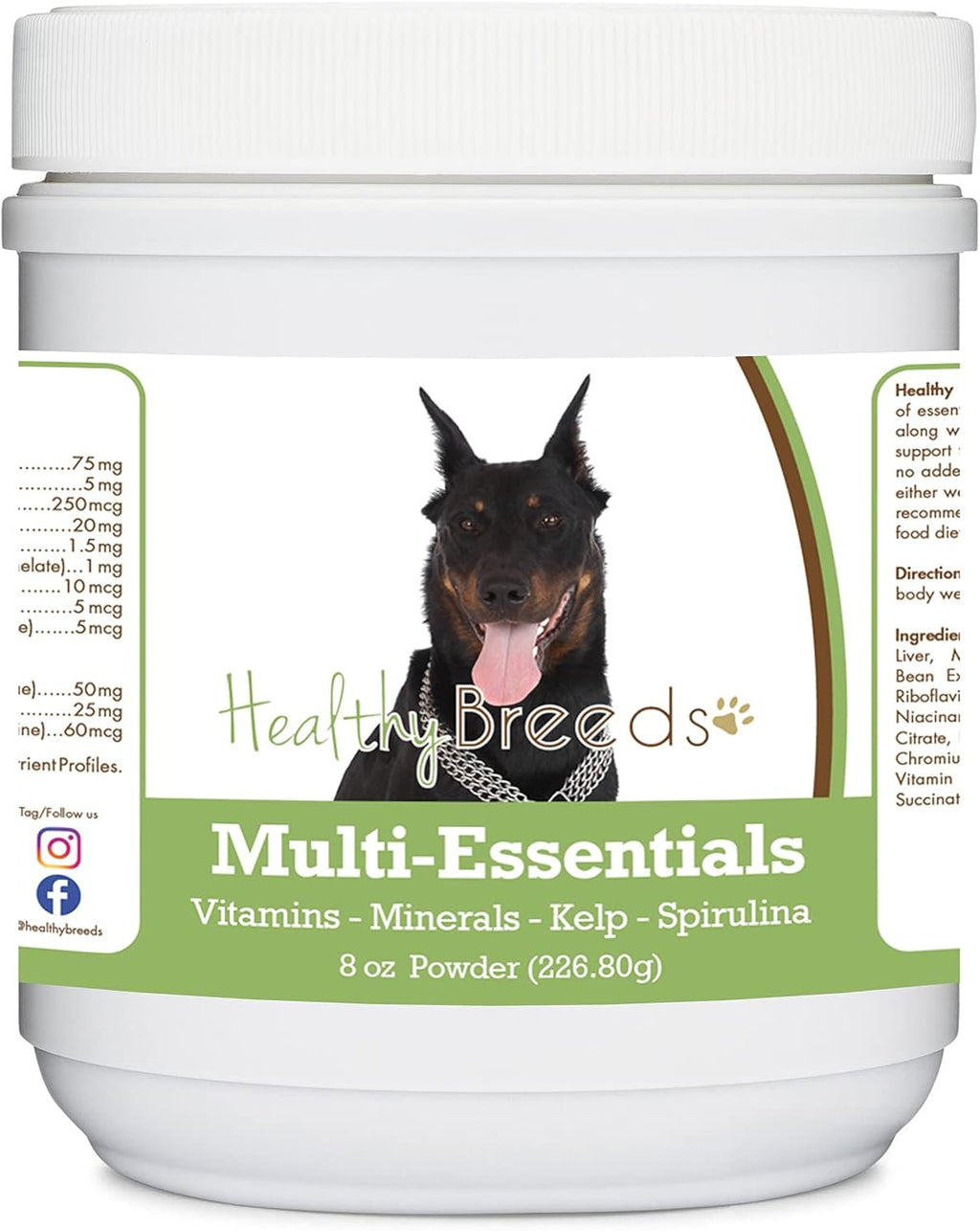 Healthy Breeds Beauceron Multi-Essentials Polvo Multivitamínico para Perros - 227 g