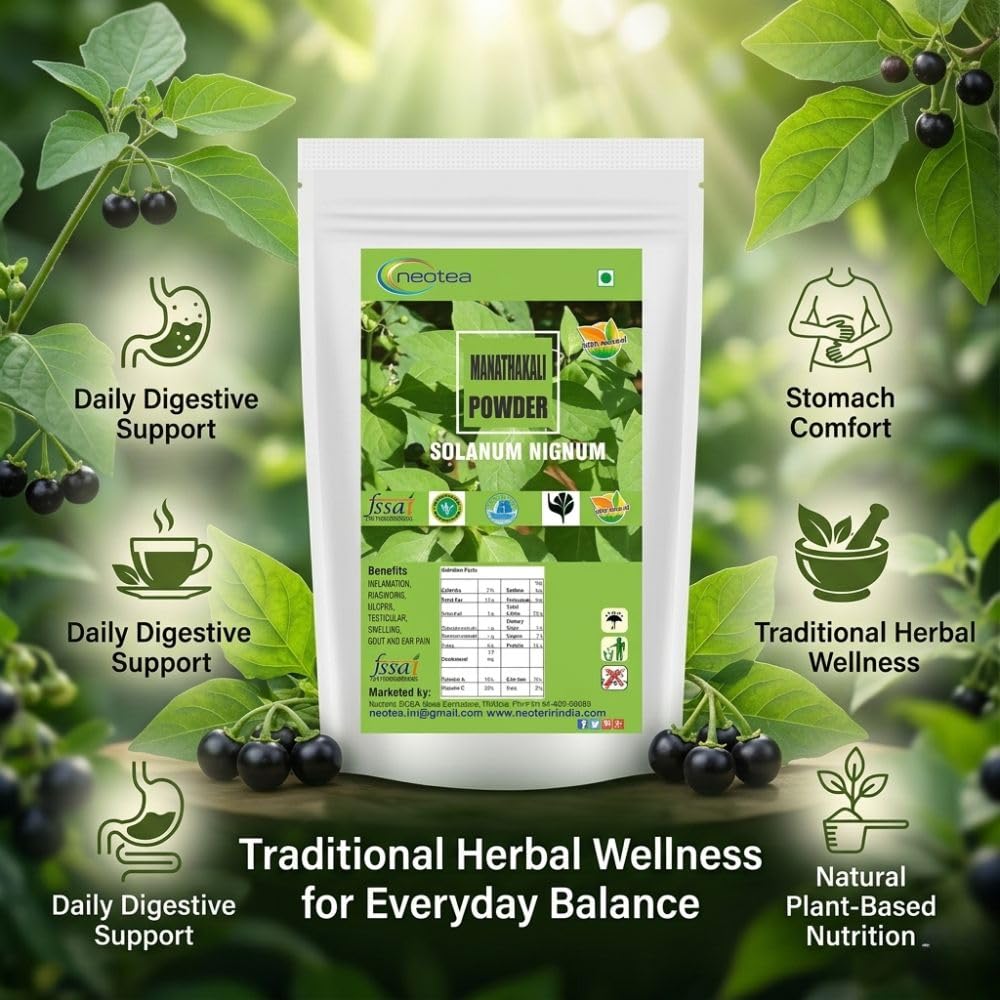 neotea Polvo de Hojas de Manathakkali (Solanum Nigrum) - 300g