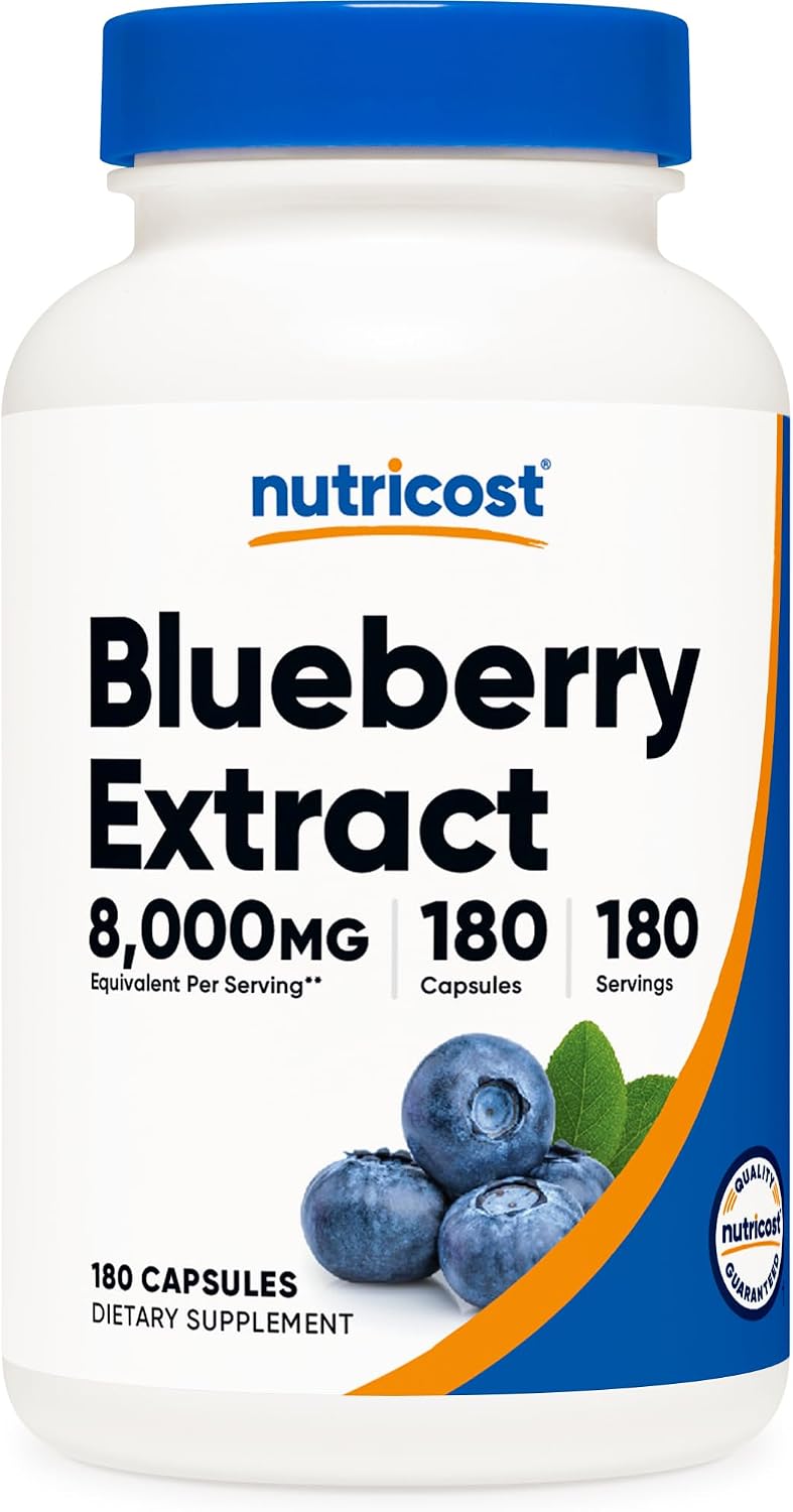 Nutricost Extracto de Arándano, 180 Cápsulas - Vegano, Sin Gluten y No Transgénico