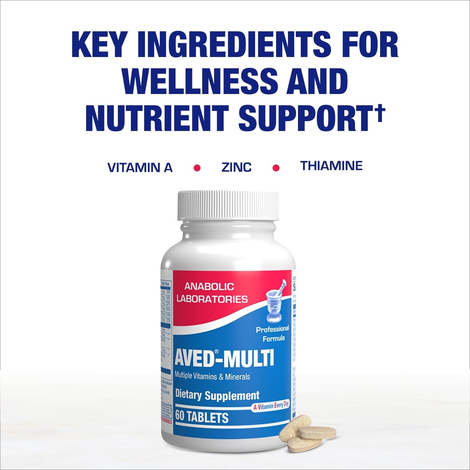 Multivitamínico 30-en-1 con Hierro - Para Mayores de 50, Hombres y Mujeres