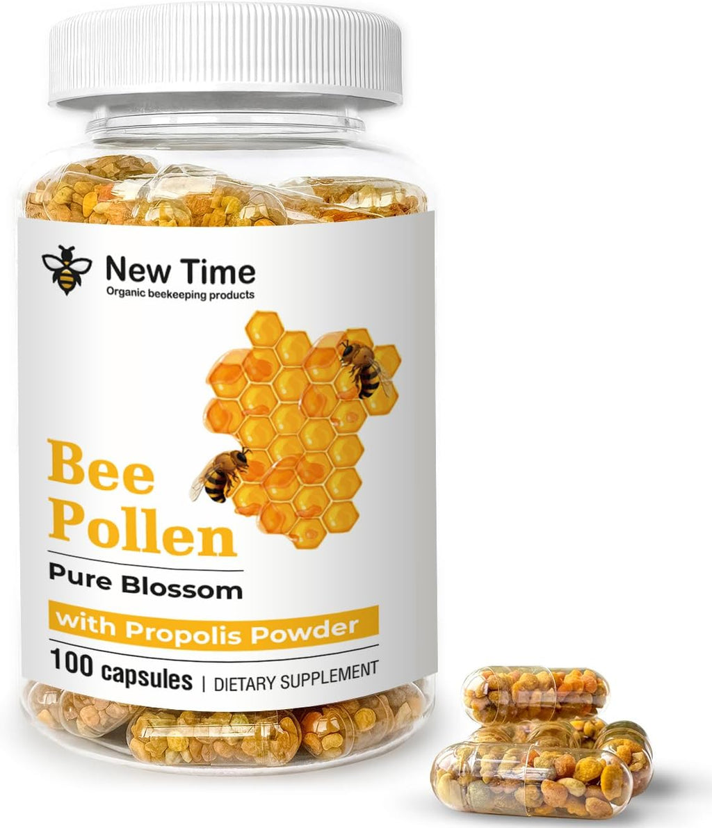 Polen de Abeja Orgánico con Propóleo - 100 Cápsulas Vegetarianas