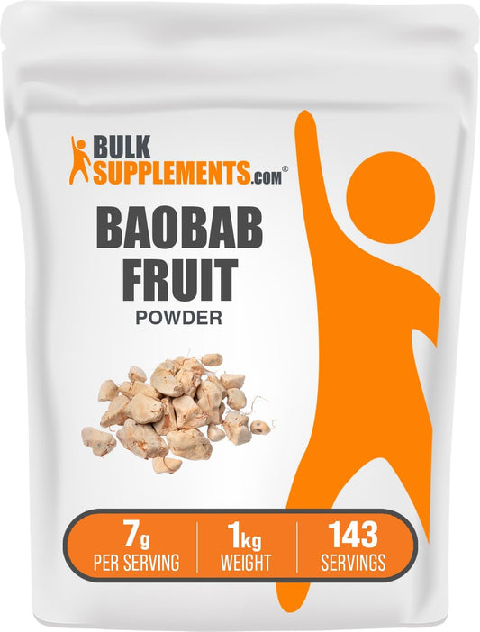 Baobab en Polvo - Suplemento de Fruta de Baobab, Antioxidante Natural, Sin Gluten, 1 kg