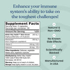 Better Way Health Advanced Immune Readiness – Beta Glucano 1,3/1,6 con Vitamina C, Selenio y Resveratrol – 60 Cápsulas