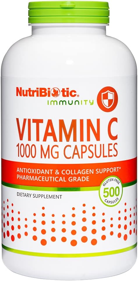 NutriBiotic Vitamina C 1000 mg Cápsulas, 500 unidades