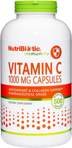 NutriBiotic Vitamina C 1000 mg Cápsulas, 500 unidades