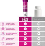 Seltz Mood Support Drink Tablets, Effervescent Tablets to Lift Your Mood, Saffron Supplement, with L-Tryptophan B3, B6, B12, Mood and Energy Support, Cherry Vanilla Flavor, 120 Tabs 6 Pack