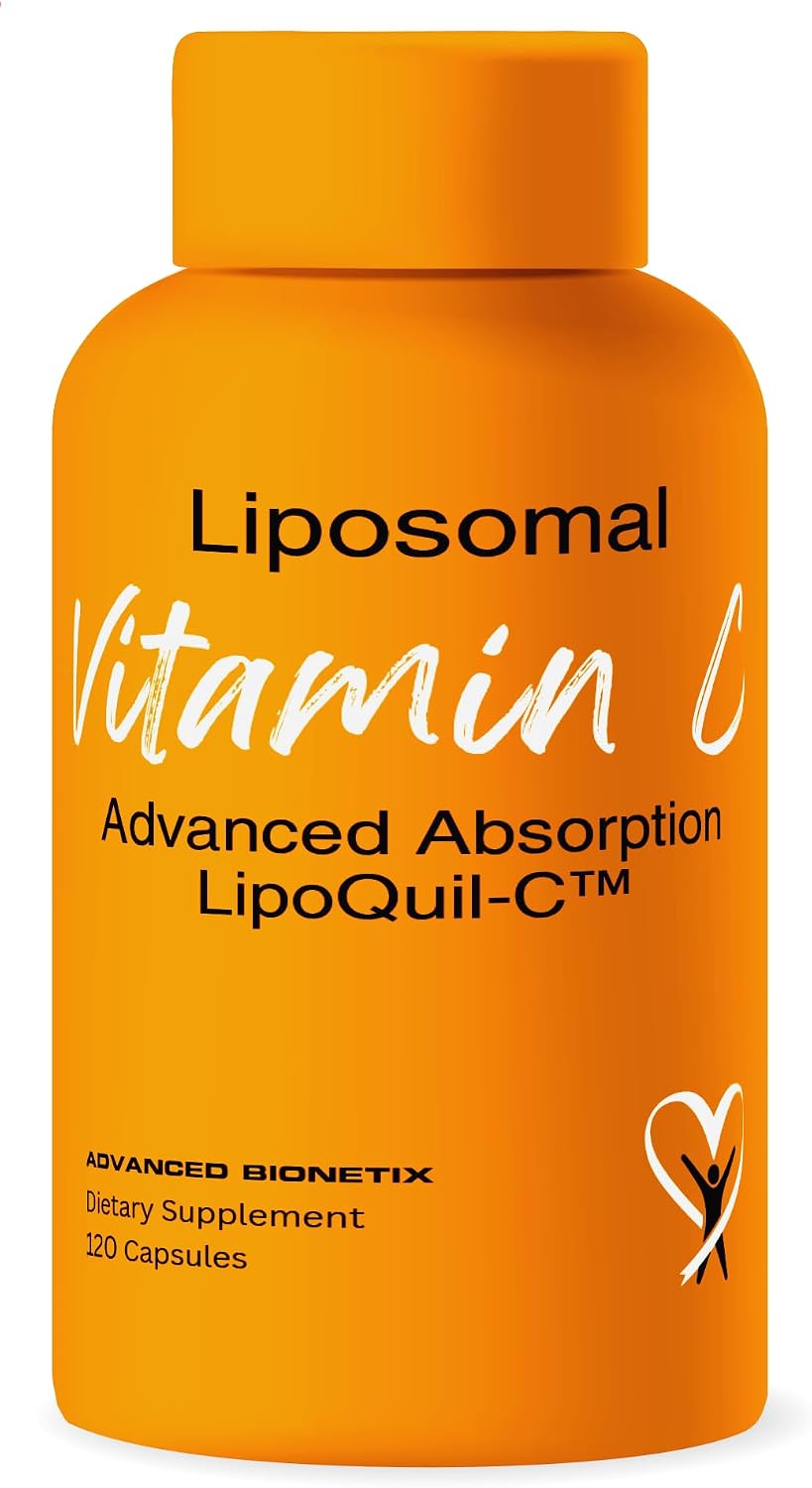 Advanced Bionetix Liposomal Vitamin C - 120 Cápsulas de 1000 mg - LipoQuil-C™ Tecnología de Absorción Mejorada