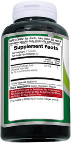 FITO MEDIC'S Lab | Soursop Supplement | Graviola | 180 Cápsulas