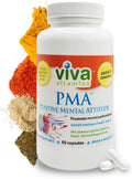 Viva Vitamins PMA Positive Mental Attitude - Suplemento para el Estado de Ánimo (60 Cápsulas)