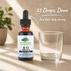 Pure Mountain Botanicals Vitamina B12 5000 mcg Gotas Líquidas – Sabor Natural a Bayas – 30 Dosis