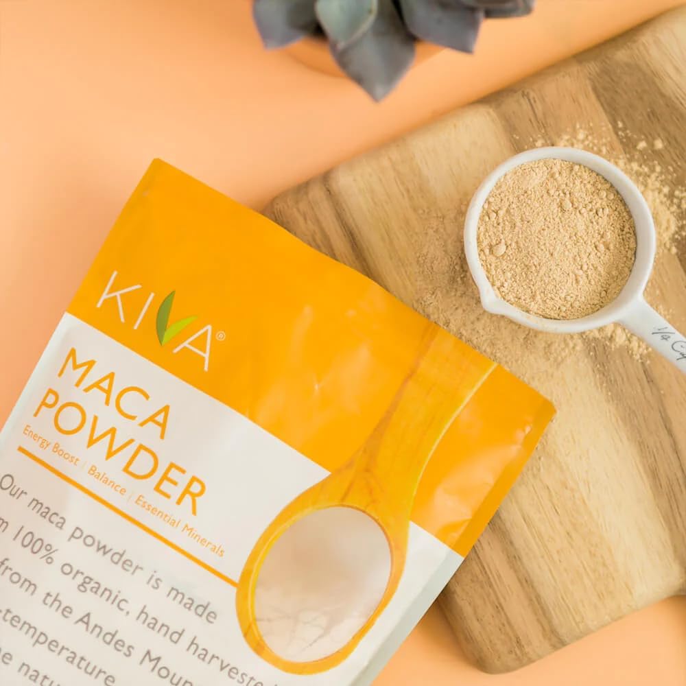 Kiva Maca Orgánica en Polvo – Raíz de Maca Peruana Pura, Superalimento para Energía, 454 g