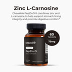 ENDUR PepZinGI Zinc-Carnosina 75 mg (60 tabletas masticables)