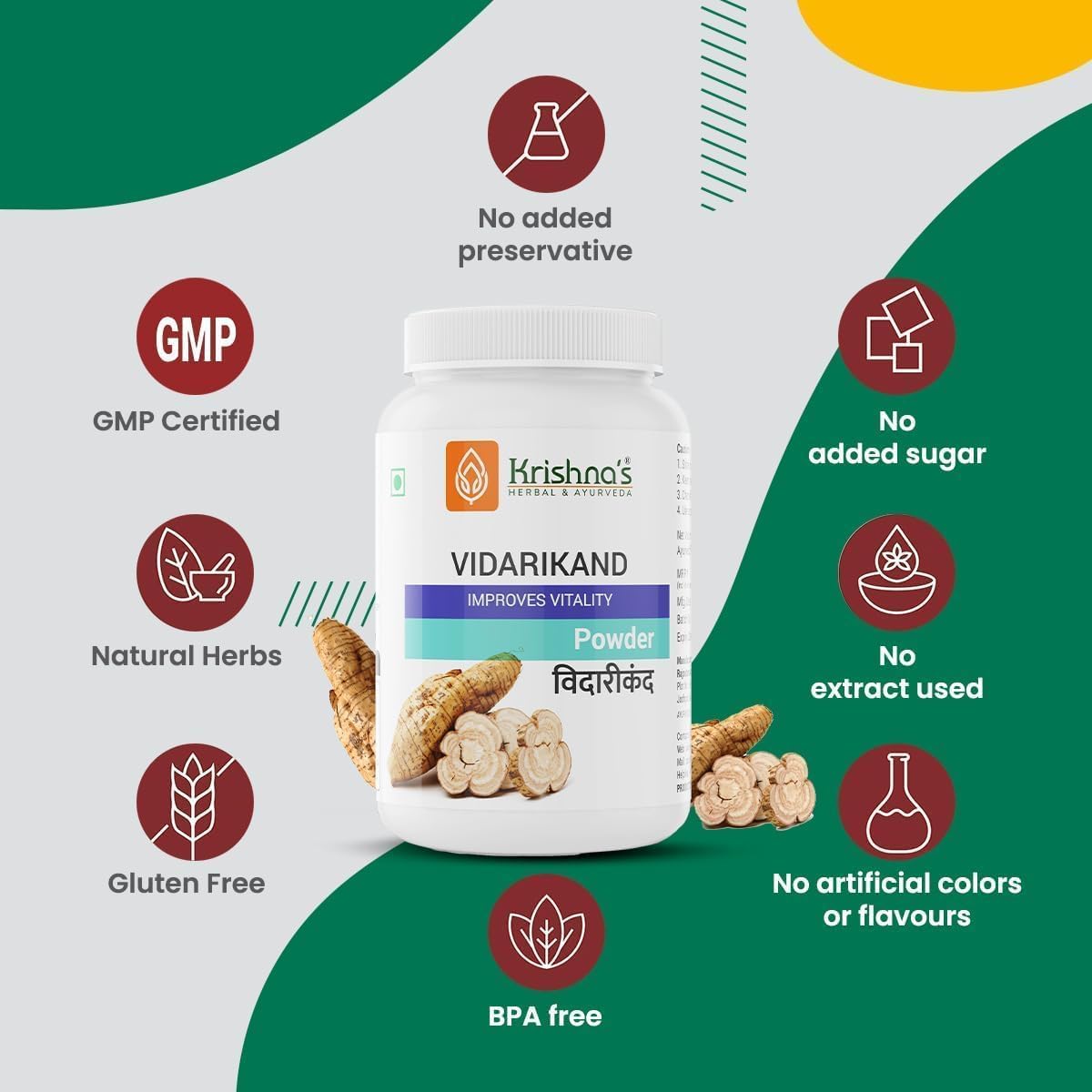 Vidari Kand (Pueraria tuberosa) Powder - 100 g | Natural Supplement