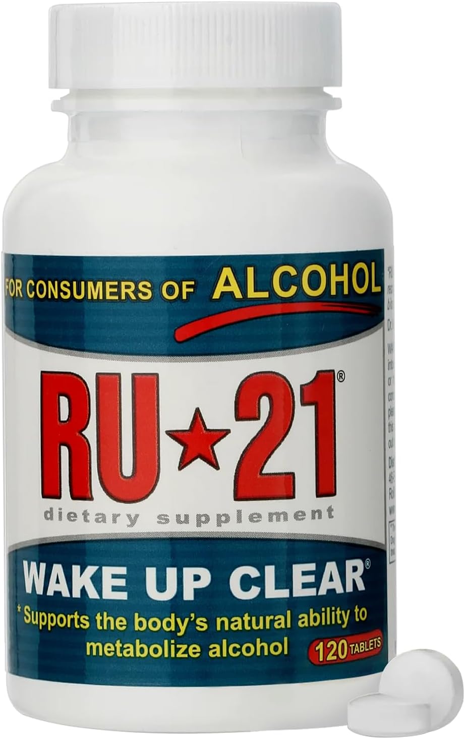RU-21 - Suplemento para después de beber, 120 comprimidos (60 dosis)