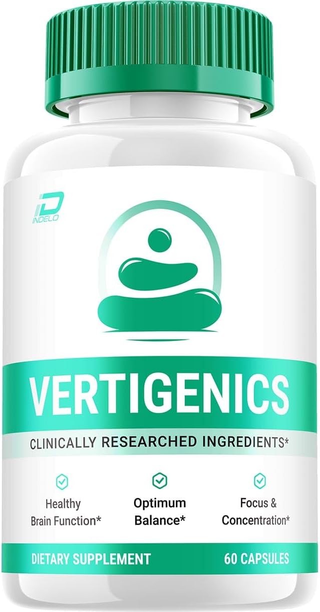 Vertigenics Brain Supplement Capsules – Fórmula Natural para Memoria y Enfoque (60 Cápsulas)