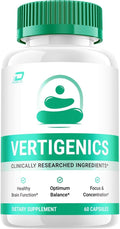 Vertigenics Brain Supplement Capsules – Fórmula Natural para Memoria y Enfoque (60 Cápsulas)