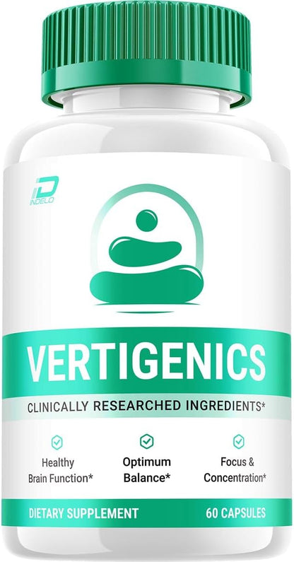 Vertigenics Brain Supplement Capsules – Fórmula Natural para Memoria y Enfoque (60 Cápsulas) – Image 1