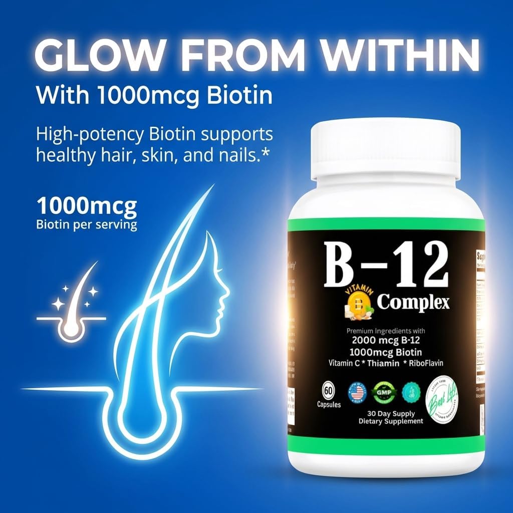 THIS LITTLE HOUSE OF MINE B-12 Vitamin Complex, 2000mcg B-12 con Vitamina C