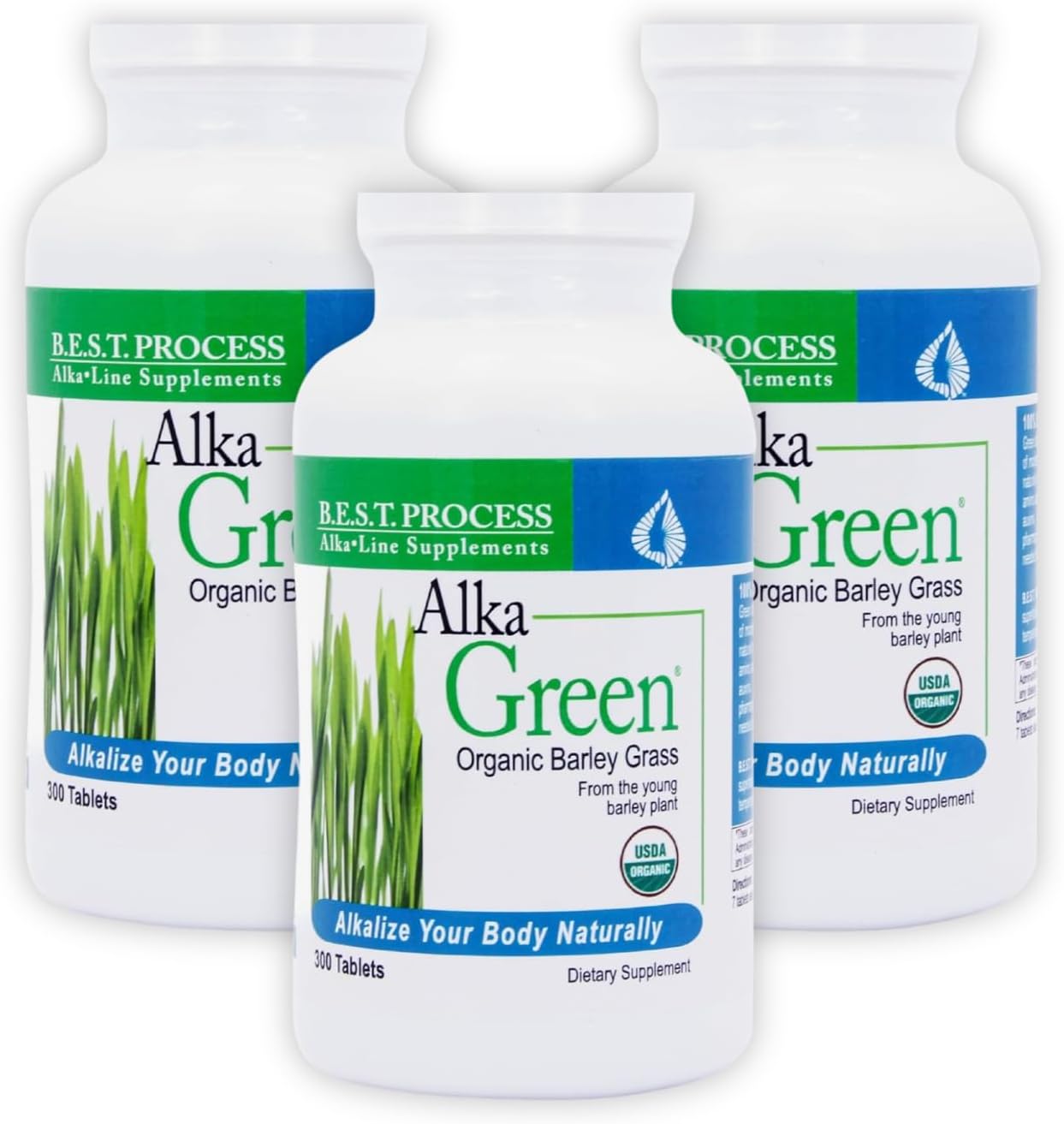 Alka•Green Tablets (3 unidades) – Suplemento alcalino de cebada verde orgánica