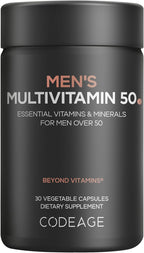 Codeage Men's Multivitamin 50 - Multivitamínico para Hombres Mayores de 50 - 30 Cápsulas Veganas