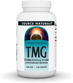 Source Naturals TMG (Trimetilglicina) - 750 mg - 120 Comprimidos Vegetarianos