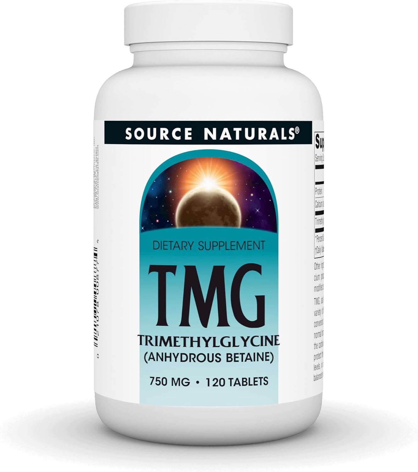 Source Naturals TMG (Trimetilglicina) - 750 mg - 120 Comprimidos Vegetarianos