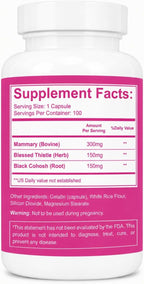 SOR, Inc. Super Strength Mammary Fórmula de Mejora del Pecho, 100 Cápsulas