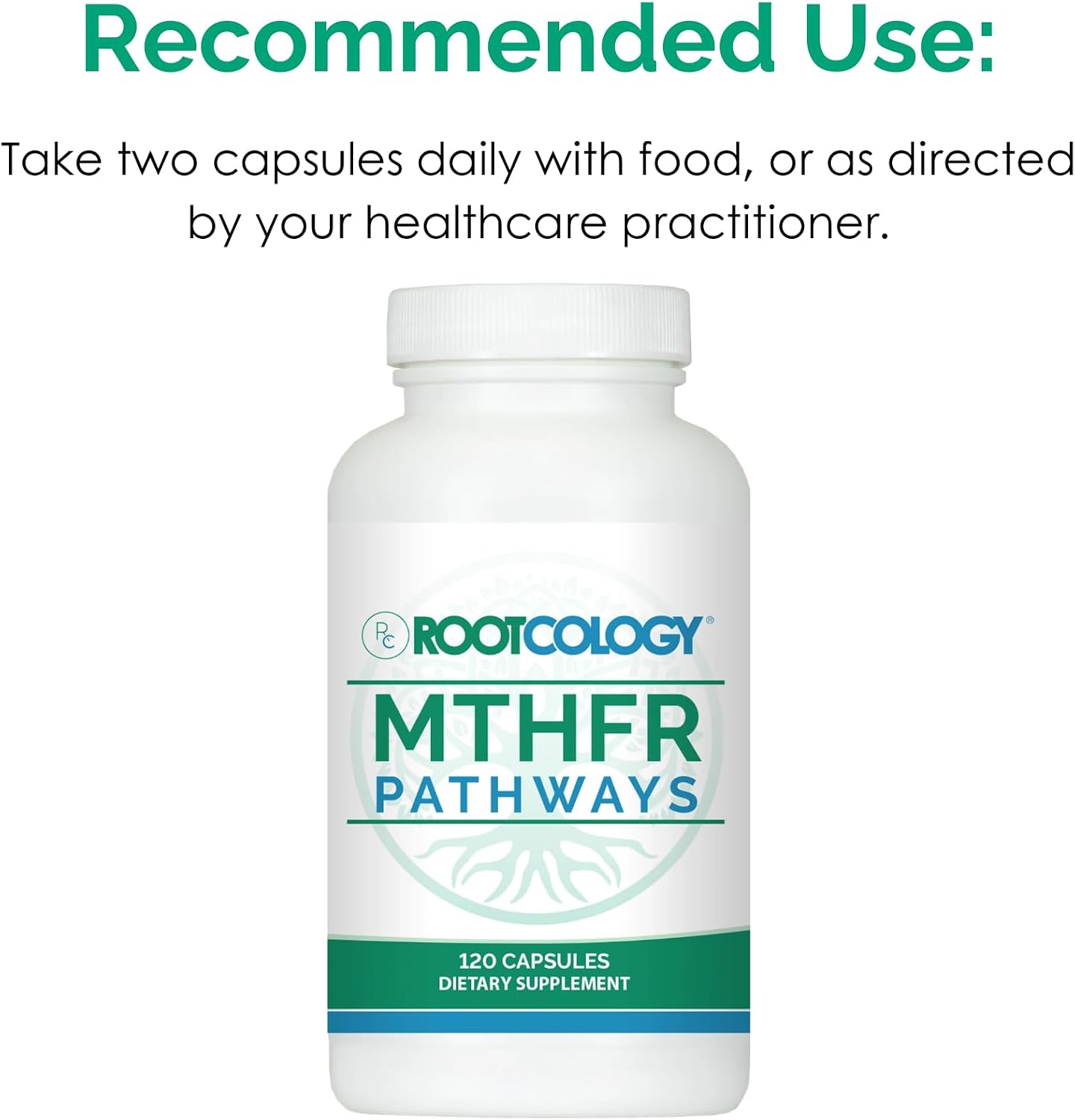 Rootcology MTHFR Pathways - Apoyo a la Metilación con Vitamina B6, B12 y Folato - 120 Cápsulas