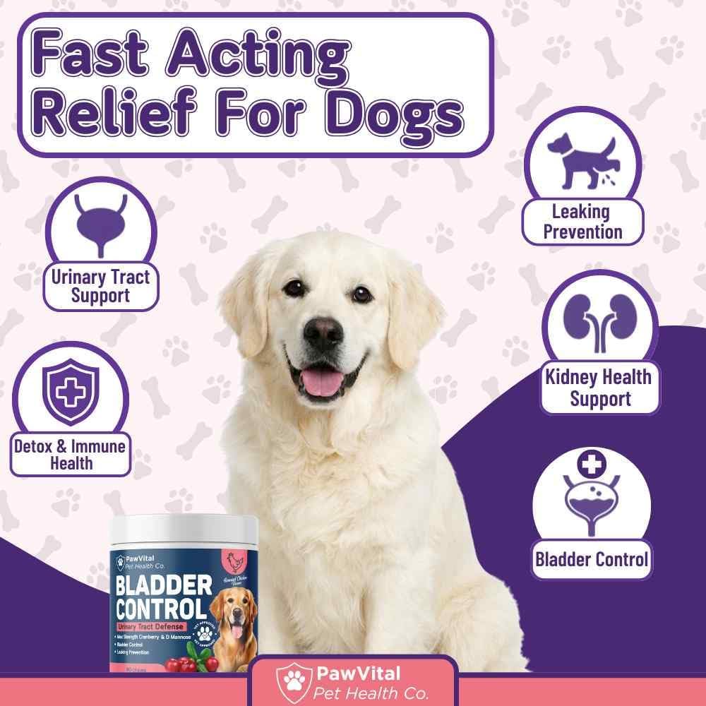PawVital Suplemento Urinario para Perros con Cranberry y D-Mannose (90 Chews)