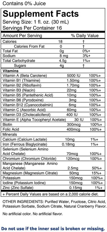 1st Step for Energy Multivitamínico Líquido y Minerales Citrus Burst 473 ml