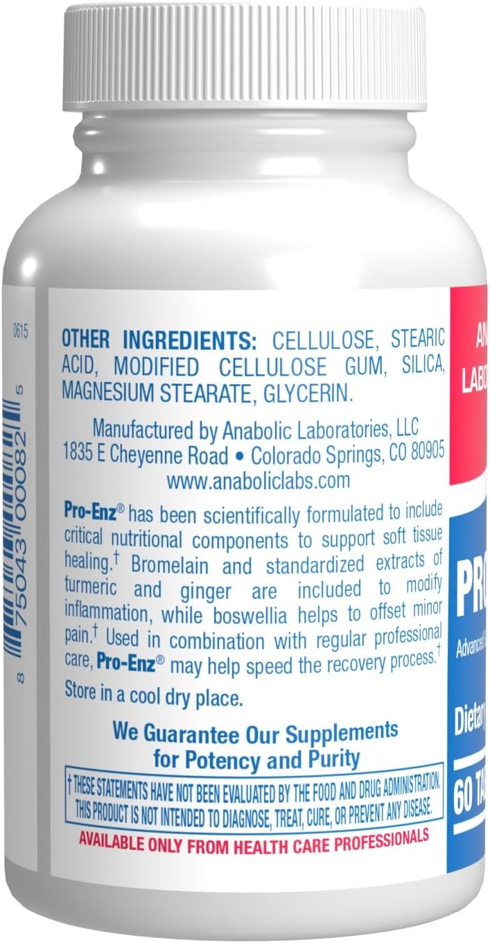 Pro ENZ Soporte Articular - Fórmula Clínica de Cúrcuma y Boswellia para las Articulaciones (60 comprimidos)