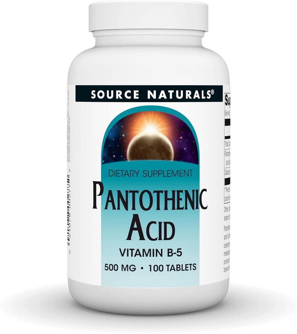 Source Naturals Ácido Pantoténico (Vitamina B5) - 500 mg - 100 Comprimidos