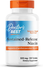Doctor's Best Niacina 500 mg Liberación Prolongada, 120 Comprimidos