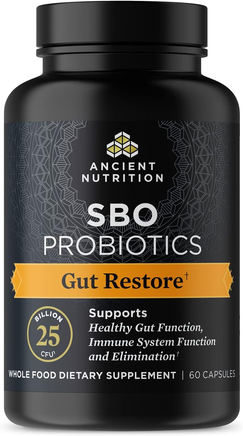 Ancient Nutrition Probióticos SBO Gut Restore, 60 Cápsulas